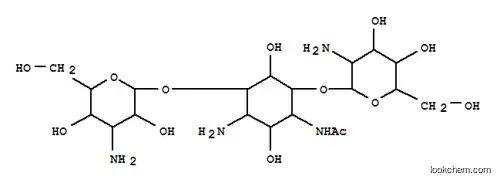 Molecular Structure of 102612-61-3 (D-Streptamine,O-2-amino-2-deoxy-a-D-glucopyranosyl-(1&reg;4)-O-[3-amino-3-deoxy-a-D-glucopyranosyl-(1&reg;6)]-N3-acetyl- (9CI))