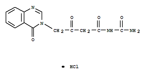 Molecular Structure of 102613-49-0 (3(4H)-Quinazolinebutanamide,N-(aminocarbonyl)-b,4-dioxo-, hydrochloride (1:1))