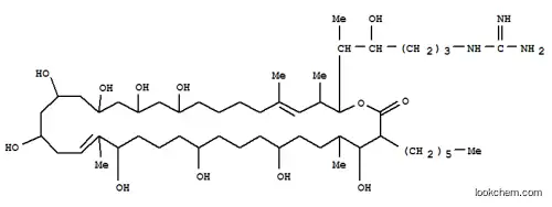 Molecular Structure of 102675-31-0 (Guanidine,[5-[35-hexyl-10,12,14,16,18,22,26,30,34-nonahydroxy-3,5,21,33-tetramethyl-36-oxooxacyclohexatriaconta-4,20-dien-2-yl]-4-hydroxyhexyl]-(9CI))