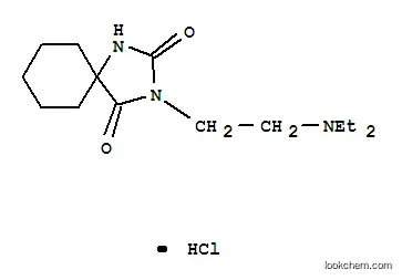 Molecular Structure of 1027-83-4 (3-[2-(diethylamino)ethyl]-1,3-diazaspiro[4.5]decane-2,4-dione hydrochloride (1:1))