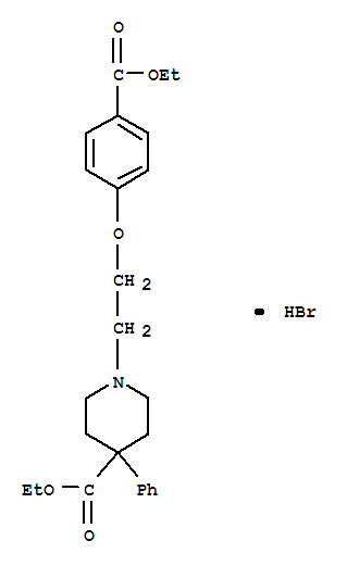 ethyl1-[2-(4-ethoxycarbonylphenoxy)ethyl]-4-phenylpiperidin-1-ium-4-carboxylate bromide