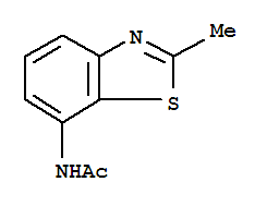 Benzothiazole, 7-acetamido-2-methyl- (6CI)