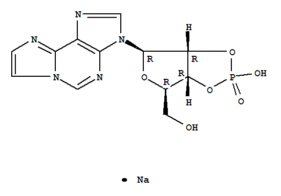 3H-Imidazo[2,1-i]purine,3-(2,3-O-phosphinico-b-D-ribofuranosyl)-, monosodium salt (9CI)                                                                                                                 