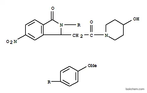 Molecular Structure of 103255-65-8 (3-[2-(4-hydroxypiperidin-1-yl)-2-oxoethyl]-2-(4-methoxyphenyl)-5-nitro-2,3-dihydro-1H-isoindol-1-one)