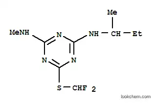 Molecular Structure of 103427-42-5 (1,3,5-Triazine-2,4-diamine,6-[(difluoromethyl)thio]-N2-methyl-N4-(1-methylpropyl)-)