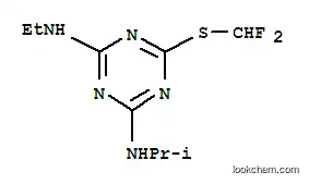 Molecular Structure of 103427-54-9 (1,3,5-Triazine-2,4-diamine,6-[(difluoromethyl)thio]-N2-ethyl-N4-(1-methylethyl)-)