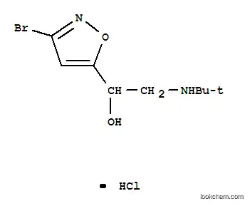 Molecular Structure of 103437-23-6 (5-Isoxazolemethanol,3-bromo-a-[[(1,1-dimethylethyl)amino]methyl]-,hydrochloride (1:1))