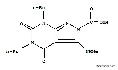 7-Butyl-3-(methylamino)-4,6-dioxo-5-propyl-4,5,6,7-tetrahydro-2H-pyrazolo[3,4-d]pyrimidine-2-carboxylic acid methyl ester