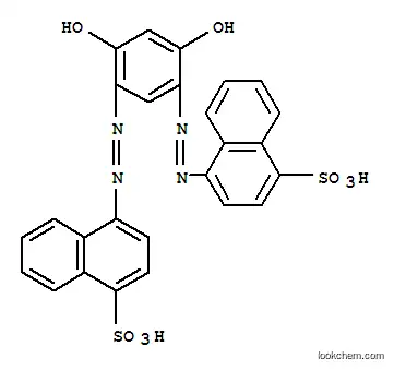 Molecular Structure of 103470-82-2 (1-Naphthalenesulfonicacid, 4,4'-[(4,6-dihydroxy-1,3-phenylene)bis(azo)]bis- (9CI))