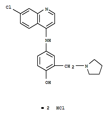 Phenol,4-[(7-chloro-4-quinolinyl)amino]-2-(1-pyrrolidinylmethyl)-, hydrochloride (1:2)