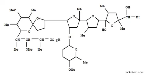 Molecular Structure of 103521-25-1 (Monensin,21,25-deepoxy-16-deethyl-25-de(hydroxymethyl)-12-demethyl-21,24-epoxy-25-ethyl-21-hydroxy-8,16-dimethyl-7-O-methyl-14-[(tetrahydro-5-methoxy-6-methyl-2H-pyran-2-yl)oxy]-,(8R,14R,24S,25R)-)