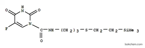 Molecular Structure of 103579-41-5 (1(2H)-Pyrimidinecarboxamide,5-fluoro-3,4-dihydro-2,4-dioxo-N-[3-[[2-(trimethylsilyl)ethyl]thio]propyl]-)