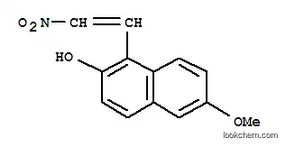 Molecular Structure of 103595-88-6 (6-methoxy-1-[(Z)-2-nitroethenyl]naphthalen-2-ol)
