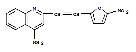 Molecular Structure of 1036-81-3 (4-Quinolinamine,2-[2-(5-nitro-2-furanyl)ethenyl]-)