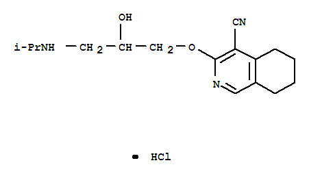 4-ISOQUINOLINECARBONITRILE,5,6,7,8-TETRAHYDRO-3-(2-HYDROXY-3-(1-METHYLETHYL)AMINO)PROPOXY)-,HCL