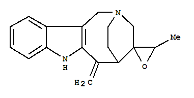 Molecular Structure of 103763-50-4 (Spiro[2,5-ethano-2H-azocino[4,3-b]indole-4(3H),2'-oxirane],1,5,6,7-tetrahydro-3'-methyl-6-methylene-, (2R,2'R,3'R,5S)- (9CI))