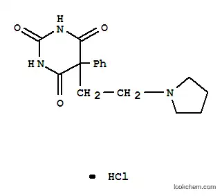 Molecular Structure of 1038-00-2 (5-phenyl-5-[2-(pyrrolidin-1-yl)ethyl]pyrimidine-2,4,6(1H,3H,5H)-trione hydrochloride (1:1))