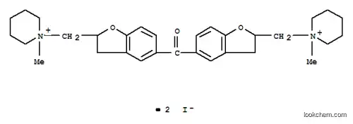 Molecular Structure of 10380-77-5 (1-methyl-1-{[5-({2-[(1-methylpiperidinium-1-yl)methyl]-2,3-dihydro-1-benzofuran-6-yl}carbonyl)-2,3-dihydro-1-benzofuran-2-yl]methyl}piperidinium diiodide)