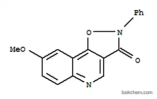 Molecular Structure of 103802-30-8 (Isoxazolo[4,5-c]quinolin-3(2H)-one,8-methoxy-2-phenyl-)