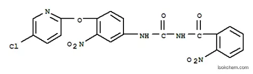Molecular Structure of 103829-07-8 (Benzamide, N-(((4-((5-chloro-2-pyridinyl)oxy)-3-nitrophenyl)amino)carb onyl)-2-nitro-)
