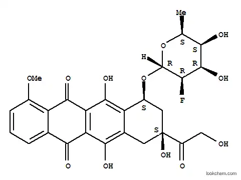 Molecular Structure of 103930-51-4 (7-O-(2,6-dideoxy-2-fluorotalopyranose)adriamycinone)