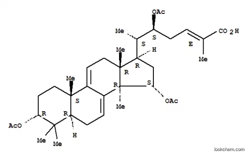 Molecular Structure of 103992-91-2 ((22S,24E)-3α,15α,22-Tris(acetyloxy)-5α-lanosta-7,9(11),24-trien-26-oic acid)
