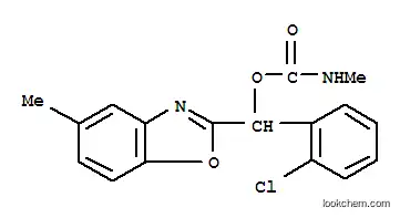 Molecular Structure of 104029-93-8 ((2-chlorophenyl)(5-methyl-1,3-benzoxazol-2-yl)methyl methylcarbamate)