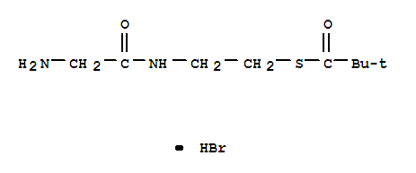 Molecular Structure of 104071-77-4 (Propanethioic acid,2,2-dimethyl-, S-[2-[(2-aminoacetyl)amino]ethyl] ester, hydrobromide (1:1))