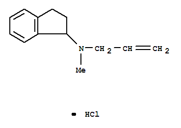 Molecular Structure of 10409-01-5 (1H-Inden-1-amine,2,3-dihydro-N-methyl-N-2-propen-1-yl-, hydrochloride (1:1))