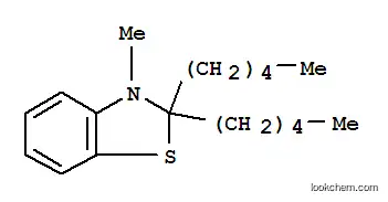 Molecular Structure of 104169-13-3 (Benzothiazole, 2,3-dihydro-3-methyl-2,2-dipentyl- (9CI))