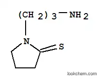 Molecular Structure of 104186-87-0 (2-Pyrrolidinethione,  1-(3-aminopropyl)-)