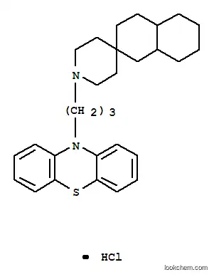 Molecular Structure of 104269-03-6 (Spiro[naphthalene-2(1H),4'-piperidine],octahydro-1'-[3-(10H-phenothiazin-10-yl)propyl]-, hydrochloride (1:1))