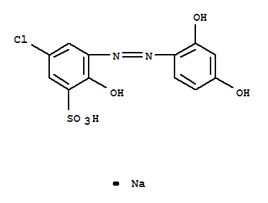 Benzenesulfonic acid,5-chloro-3-[2-(2,4-dihydroxyphenyl)diazenyl]-2-hydroxy-, sodium salt (1:1)