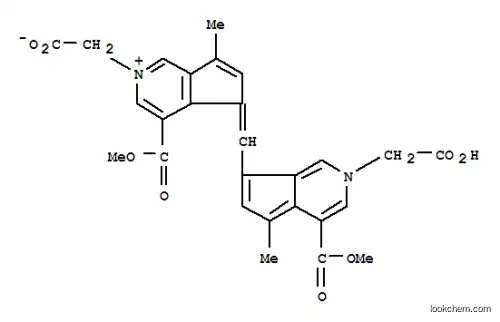 Molecular Structure of 104359-67-3 (5H-Cyclopenta[c]pyridinium,2-(carboxymethyl)-5-[[2-(carboxymethyl)-4-(methoxycarbonyl)-5-methyl-2H-cyclopenta[c]pyridin-7-yl]methylene]-4-(methoxycarbonyl)-7-methyl-,inner salt)