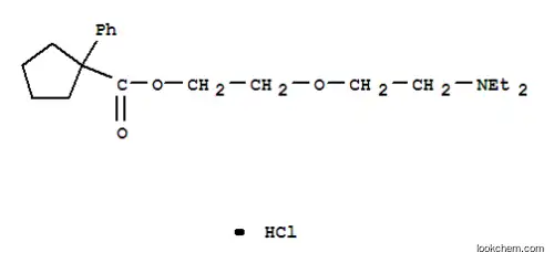 Molecular Structure of 1045-21-2 (2-[2-(diethylamino)ethoxy]ethyl 1-phenylcyclopentanecarboxylate hydrochloride (1:1))