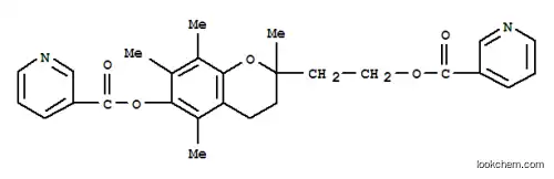 Molecular Structure of 104568-67-4 (3-Pyridinecarboxylicacid,2-[3,4-dihydro-2,5,7,8-tetramethyl-6-[(3-pyridinylcarbonyl)oxy]-2H-1-benzopyran-2-yl]ethylester)