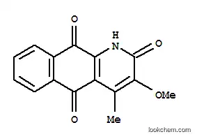 Molecular Structure of 104696-15-3 (Benzo[g]quinoline-2,5,10(1H)-trione,3-methoxy-4-methyl-)
