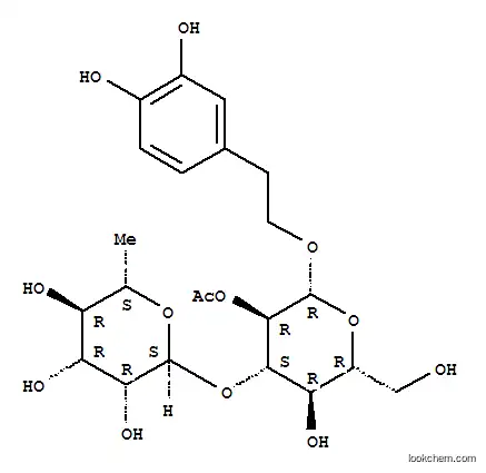 Molecular Structure of 104806-92-0 (b-D-Glucopyranoside,2-(3,4-dihydroxyphenyl)ethyl 3-O-(6-deoxy-a-L-mannopyranosyl)-, 2-acetate)