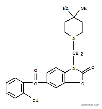 Molecular Structure of 104837-22-1 (6-[(2-chlorophenyl)carbonyl]-3-[(4-hydroxy-4-phenylpiperidin-1-yl)methyl]-1,3-benzoxazol-2(3H)-one)