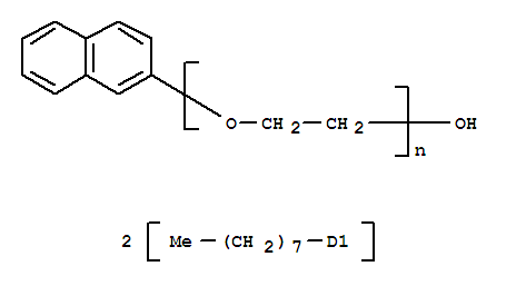 Molecular Structure of 104852-43-9 (Poly(oxy-1,2-ethanediyl),a-(dioctyl-2-naphthalenyl)-w-hydroxy-)