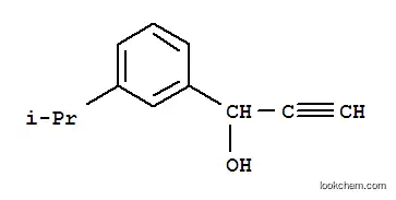 Molecular Structure of 104912-28-9 (Benzyl alcohol, alpha-ethynyl-m-isopropyl- (6CI))