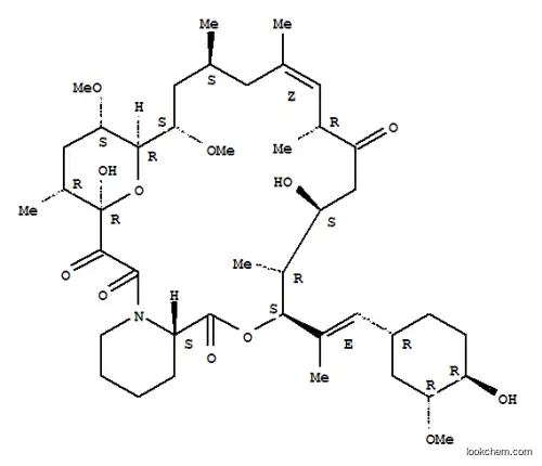 15,19-Epoxy-3H-pyrido(2,1-c)(1,4)oxaazacyclotricosine-1,7,20,21(4H,23H)-tetrone, 5,6,8,11,12,13,14,15,16,17,18,19,24,25,26,26a-hexadecahydro-5,19-dihydroxy-3-(2-(4-hydroxy-3-methoxycyclohexyl)-1-methylethenyl)-14,16-dimethoxy-4,8,10,12,18-pentamethyl-, (3S-(3R*(E(1S*,3S*,4S*)),4S*,5R*,8S*,9E,12R*,14R*,15S*,16R*,18S*,19S*,26aR*))-