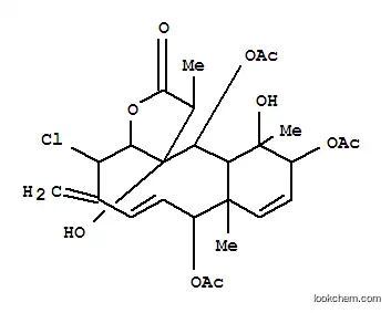 Benzo[4,5]cyclodeca[1,2-b]furan-2(1H)-one,8,11,13-tris(acetyloxy)-4-chloro-3a,4,5,8,8a,11,12,12a,13,13a-decahydro-12,13a-dihydroxy-1,8a,12-trimethyl-5-methylene-,(1R,3aR,4S,6Z,8S,8aS,11R,12S,12aS,13R,13aR)- (9CI)