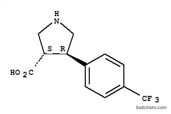 Molecular Structure of 1049978-66-6 ((3S,4R)-4-(4-(TRIFLUOROMETHYL)PHENYL)PYRROLIDINE-3-CARBOXYLIC ACID)