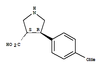 trans-4-(4-Methoxyphenyl)pyrrolidine-3-carboxylic acid hydrochloride 1049978-93-9