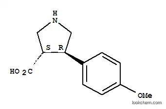 Molecular Structure of 1049978-93-9 ((3S,4R)-4-(4-METHOXYPHENYL)PYRROLIDINE-3-CARBOXYLIC ACID)