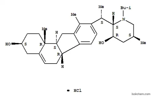 Molecular Structure of 105043-88-7 ((3beta,23R)-28-(2-methylpropyl)-14,15,16,17-tetradehydroveratraman-3,23-diol hydrochloride)