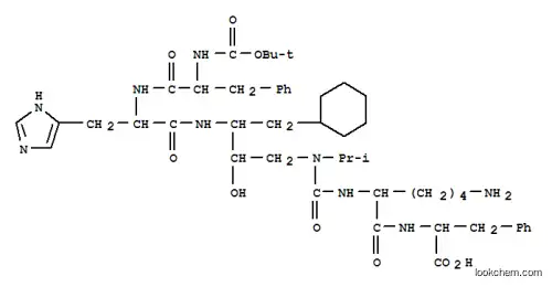 Molecular Structure of 105116-61-8 (N~2~-[(3-{[N-(tert-butoxycarbonyl)phenylalanyl-3-(4H-imidazol-4-yl)alanyl]amino}-4-cyclohexyl-2-hydroxybutyl)(propan-2-yl)carbamoyl]lysylphenylalanine)