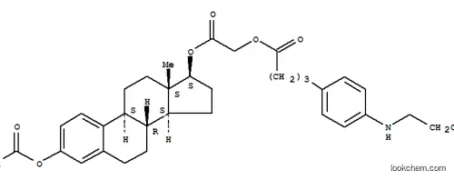 Molecular Structure of 105426-99-1 ((17beta)-17-({[(4-{4-[(2-chloroethyl)amino]phenyl}butanoyl)oxy]acetyl}oxy)estra-1,3,5(10)-trien-3-yl benzoate)