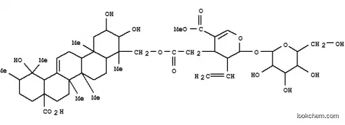 Molecular Structure of 105449-71-6 (24-[[[(2S,3R,4S)-3-Ethenyl-2-(β-D-glucopyranosyloxy)-3,4-dihydro-5-(methoxycarbonyl)-2H-pyran-4-yl]acetyl]oxy]-2α,3β,19-trihydroxyurs-12-en-28-oic acid)